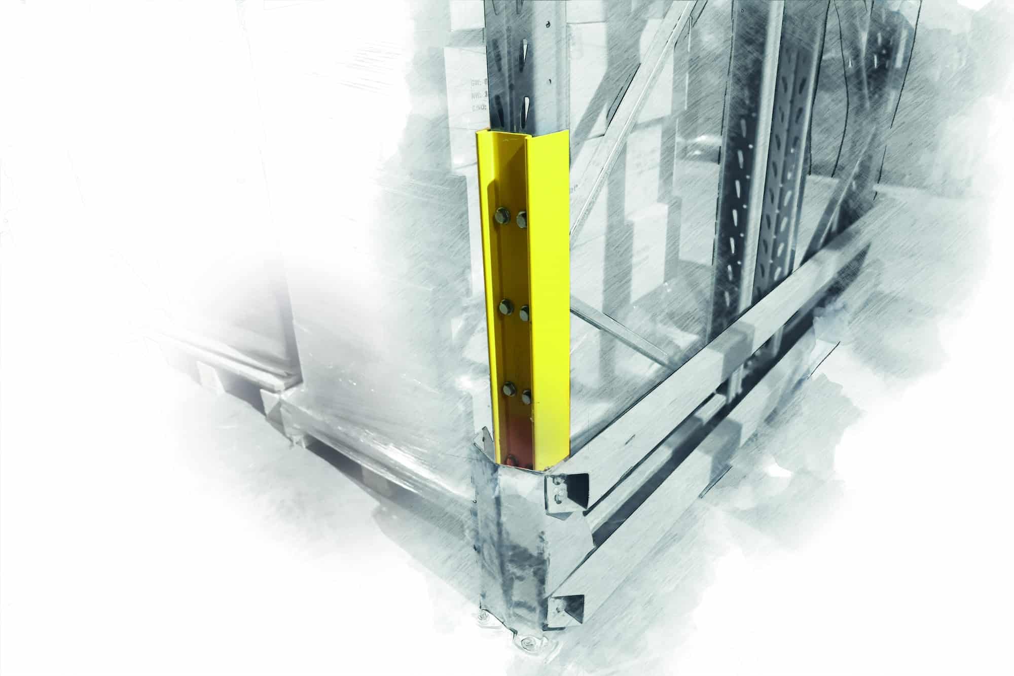 Conçu pour se poser sur votre montant de rack déformé, sans dépalettiser.